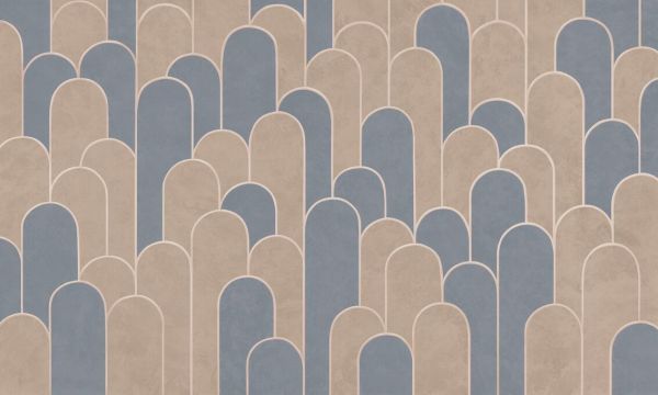 PHOTOWALL / Grand Arches Pattern - Beige Blue (e93667)