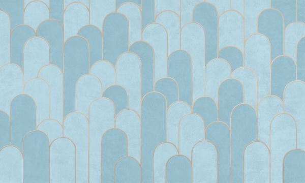 PHOTOWALL / Grand Arches Pattern - Blue (e93669)