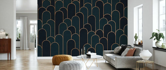 PHOTOWALL / Grand Arches Pattern - Blue Classic (e93670)