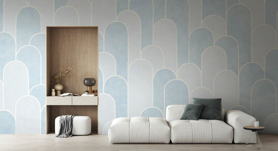 PHOTOWALL / Grand Arches Pattern - Blue Soft (e93671)