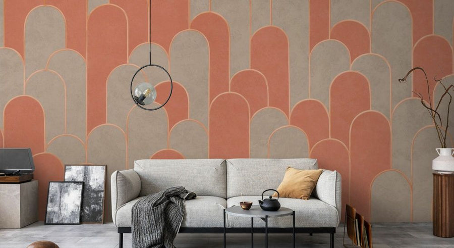 PHOTOWALL / Grand Arches Pattern - Orange Beige (e93676)