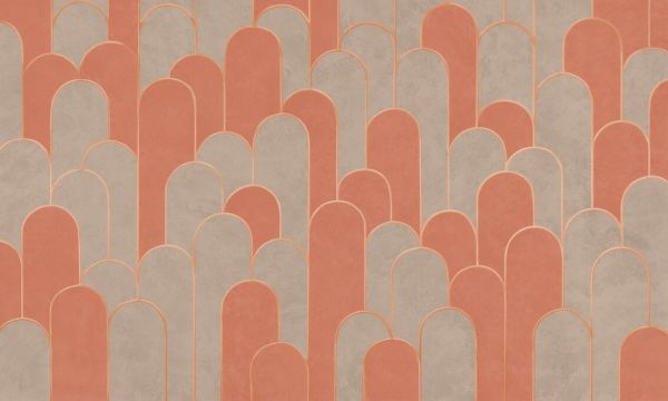 PHOTOWALL / Grand Arches Pattern - Orange Beige (e93676)