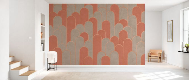 PHOTOWALL / Grand Arches Pattern - Orange Beige (e93676)
