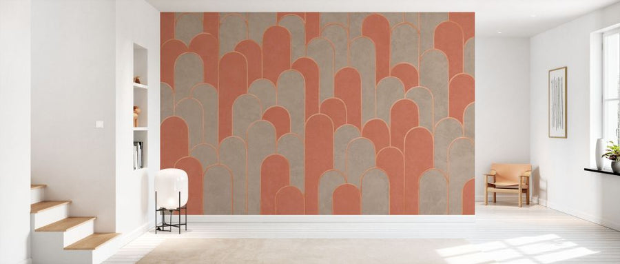 PHOTOWALL / Grand Arches Pattern - Orange Beige (e93676)