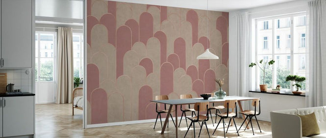 PHOTOWALL / Grand Arches Pattern - Pink Beige (e93677)