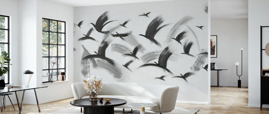 PHOTOWALL / Flock of Birds - BW (e93678)