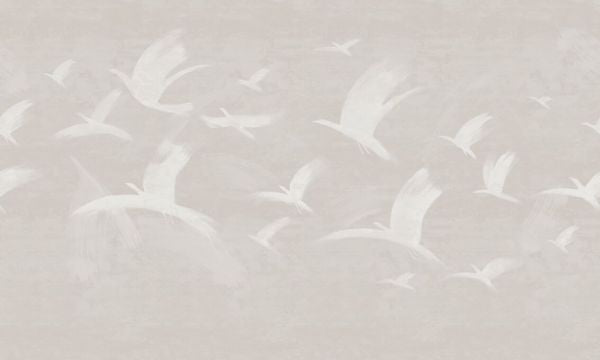 PHOTOWALL / Flock of Birds - Beige (e93679)