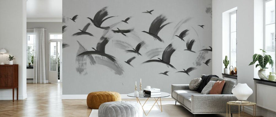 PHOTOWALL / Flock of Birds - Grey (e93682)