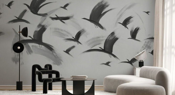 PHOTOWALL / Flock of Birds - Grey (e93682)