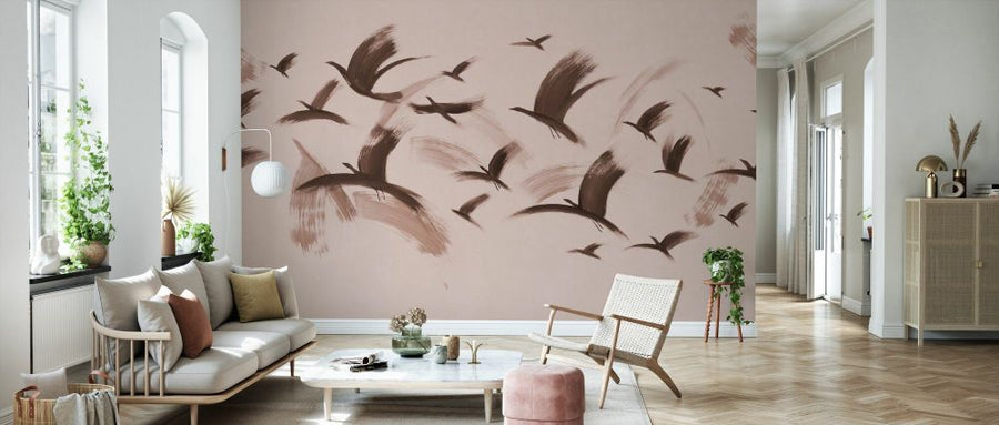 PHOTOWALL / Flock of Birds - Sepia (e93684)
