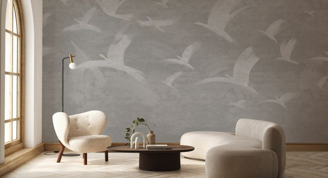 PHOTOWALL / Flock of Birds - Warm Grey (e93685)