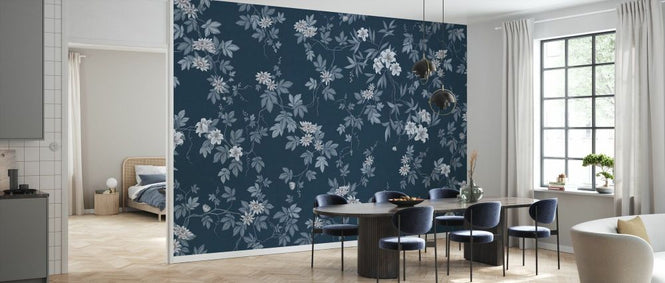 PHOTOWALL / Lovely Floral Design - Blue (e93696)