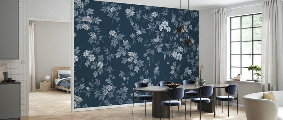 PHOTOWALL / Lovely Floral Design - Blue (e93696)