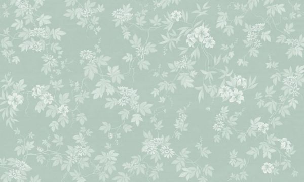 PHOTOWALL / Lovely Floral Design - Green White (e93698) | 輸入壁紙