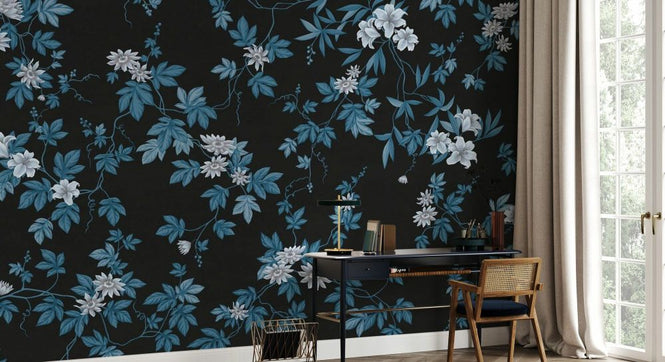 PHOTOWALL / Lovely Floral Design - Grey (e93699)