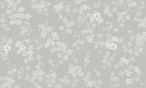 PHOTOWALL / Lovely Floral Design - Grey White (e93700)