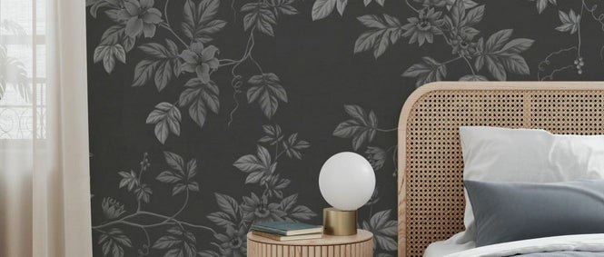 PHOTOWALL / Lovely Floral Design - Invert Dark (e93701)