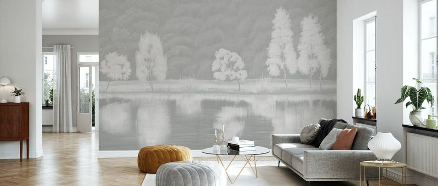 PHOTOWALL / Reflection by the Lake - BW (e93706)