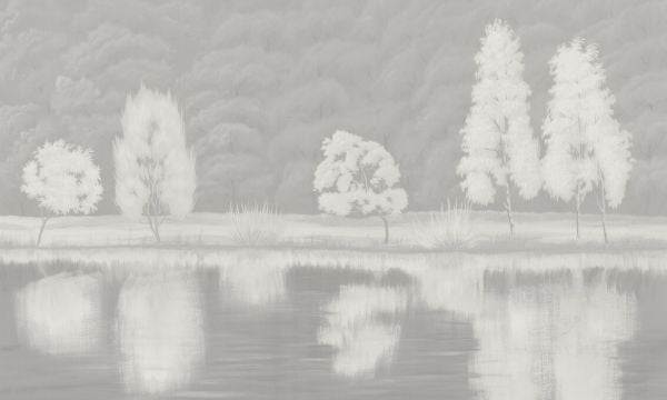 PHOTOWALL / Reflection by the Lake - BW (e93706)