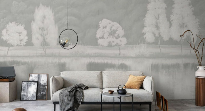 PHOTOWALL / Reflection by the Lake - BW (e93706)