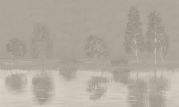 PHOTOWALL / Reflection by the Lake - Beige (e93707)