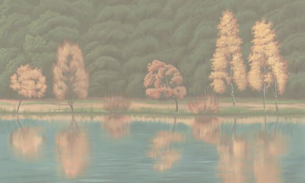 PHOTOWALL / Reflection by the Lake - Light (e93708)