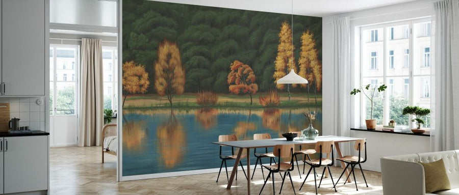 PHOTOWALL / Reflection by the Lake - Orange (e93709)