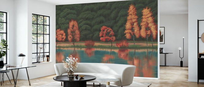 PHOTOWALL / Reflection by the Lake - Red (e93711)