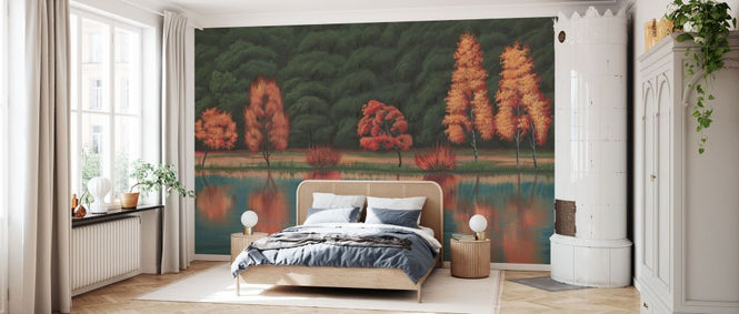 PHOTOWALL / Reflection by the Lake - Red (e93711)