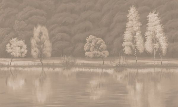 PHOTOWALL / Reflection by the Lake - Sepia II (e93712)