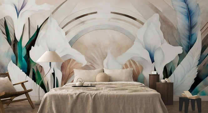 PHOTOWALL / Irises and Feathers (e93717)