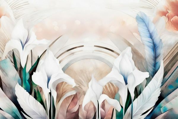 PHOTOWALL / Irises and Feathers (e93717)