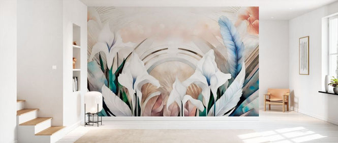 PHOTOWALL / Irises and Feathers (e93717)