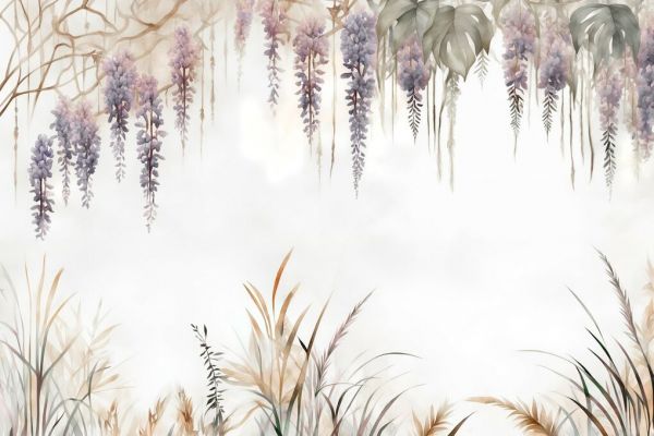 PHOTOWALL / Wisteria and Field Grasses (e93722)