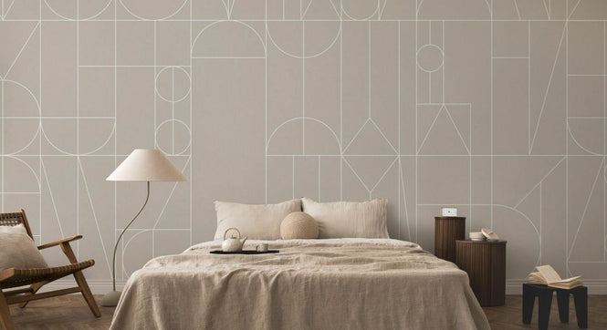 PHOTOWALL / Abstract Geometric Shapes - Beige (e93723)