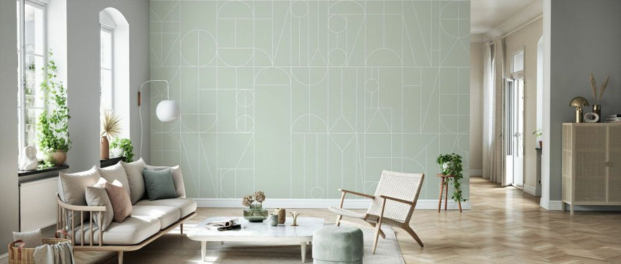 PHOTOWALL / Abstract Geometric Shapes - Green (e93724)