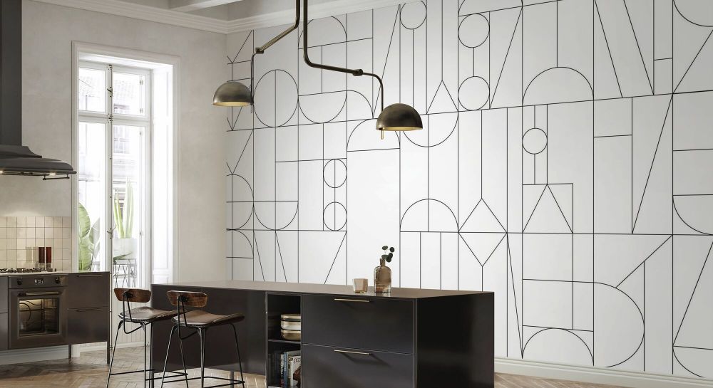 PHOTOWALL / Abstract Geometric Shapes - Black and White