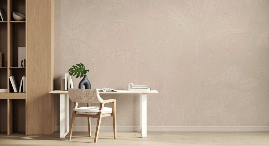 PHOTOWALL / Embossed Oasis - Beige (e93815)