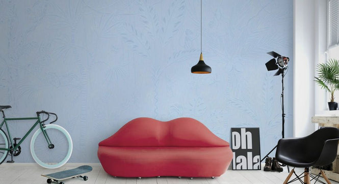 PHOTOWALL / Embossed Oasis - Blue (e93817)