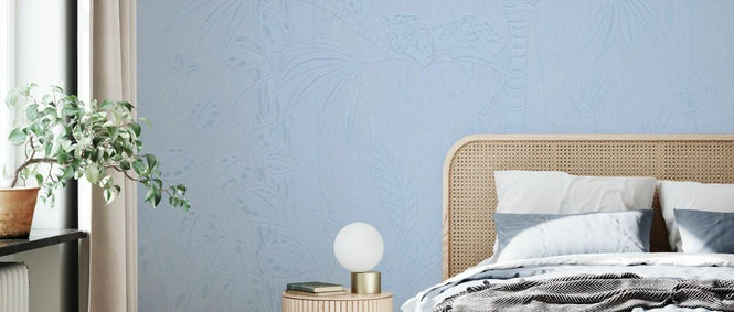 PHOTOWALL / Embossed Oasis - Blue (e93817)