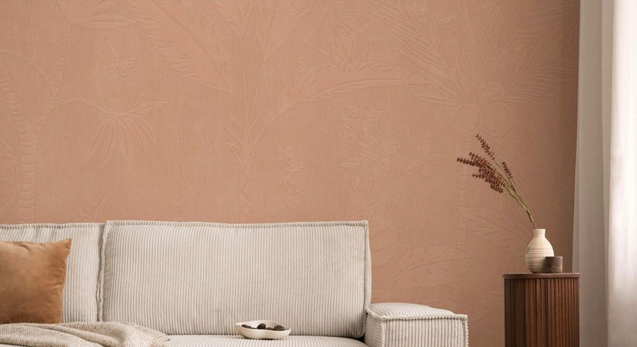 PHOTOWALL / Embossed Oasis - Terracotta (e93823)