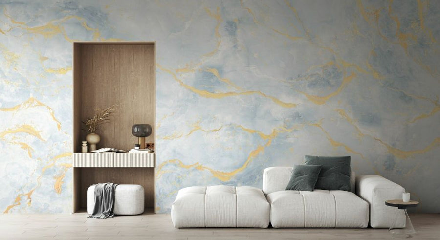 PHOTOWALL / Marble Reverie - Blue (e93845)