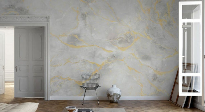 PHOTOWALL / Marble Reverie - Warm White (e93847)