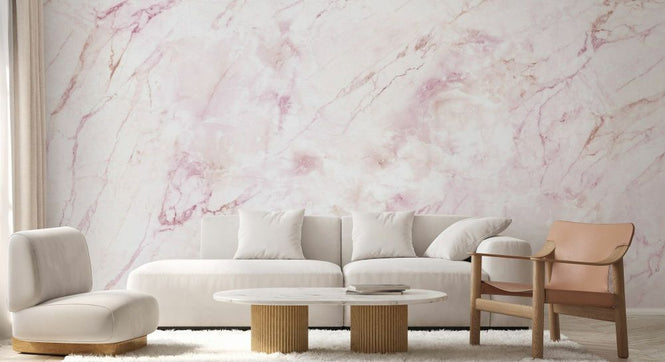 PHOTOWALL / Marble Mirage - Pink (e93850)