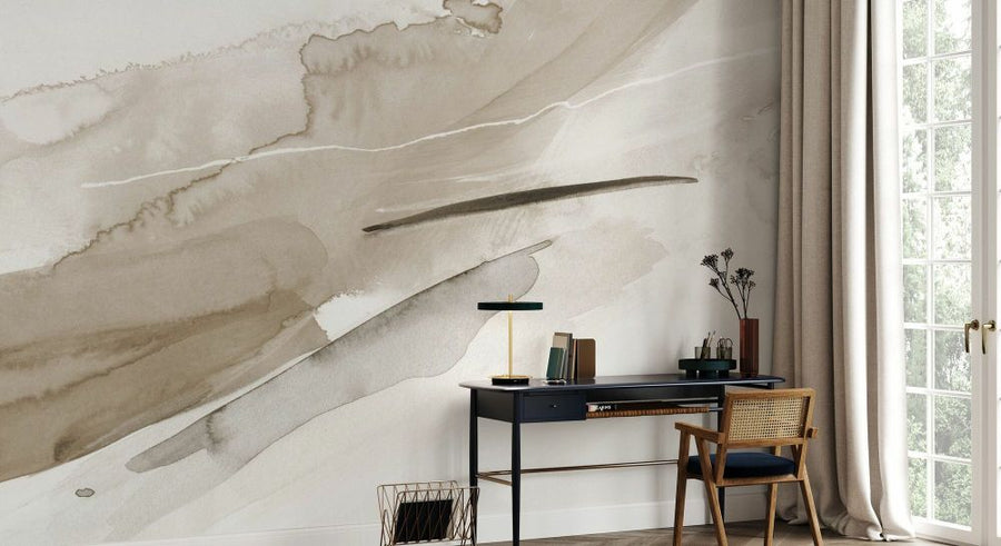 PHOTOWALL / Watercolor Brush Strokes in Neutral Tones III (e93964)