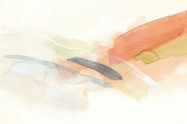 PHOTOWALL / Watercolor Brush Strokes in Warm Tones (e93965)