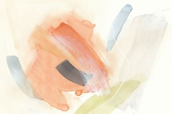 PHOTOWALL / Watercolor Brush Strokes in Warm Tones II (e93966)