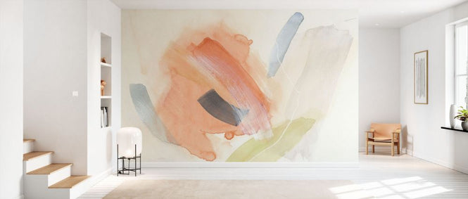 PHOTOWALL / Watercolor Brush Strokes in Warm Tones II (e93966)