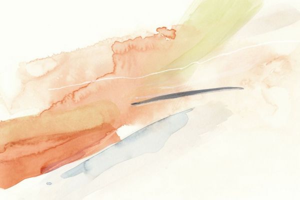 PHOTOWALL / Watercolor Brush Strokes in Warm Tones III (e93967)