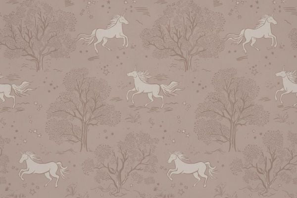 PHOTOWALL / Magical Unicorn Dreamland - Misty Rose (e93969)